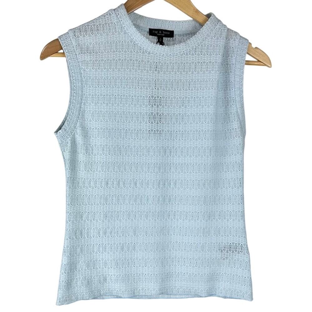 Rag & Bone Julia Muscle Top In Light Blue Women's Size Small New With Tags